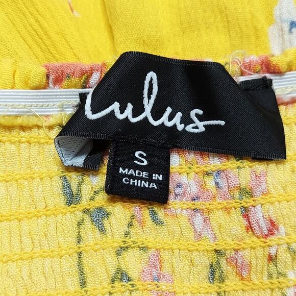 Lulus Fairytale Bliss Yellow Floral Print Skater Dress - Picture 5 of 7